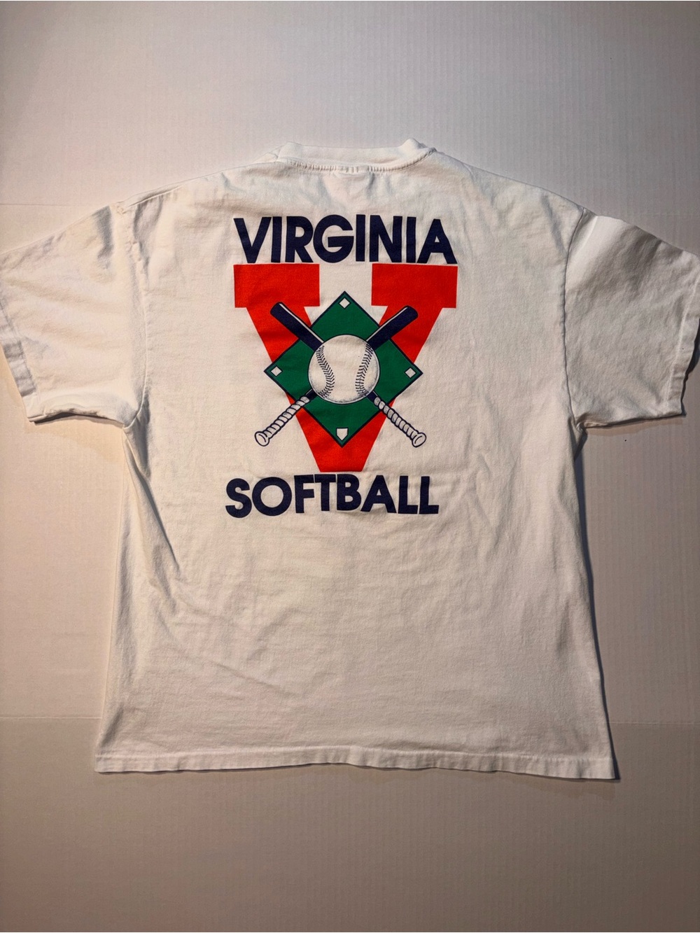 Vtg Hanes Beefy University Of Virginia Cavaliers Softball NCAA 90’s T-shirt XL